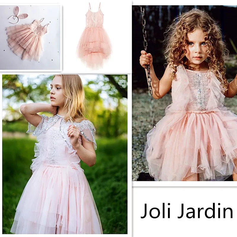 Рождественское платье для детей ясельного возраста розовое вечернее