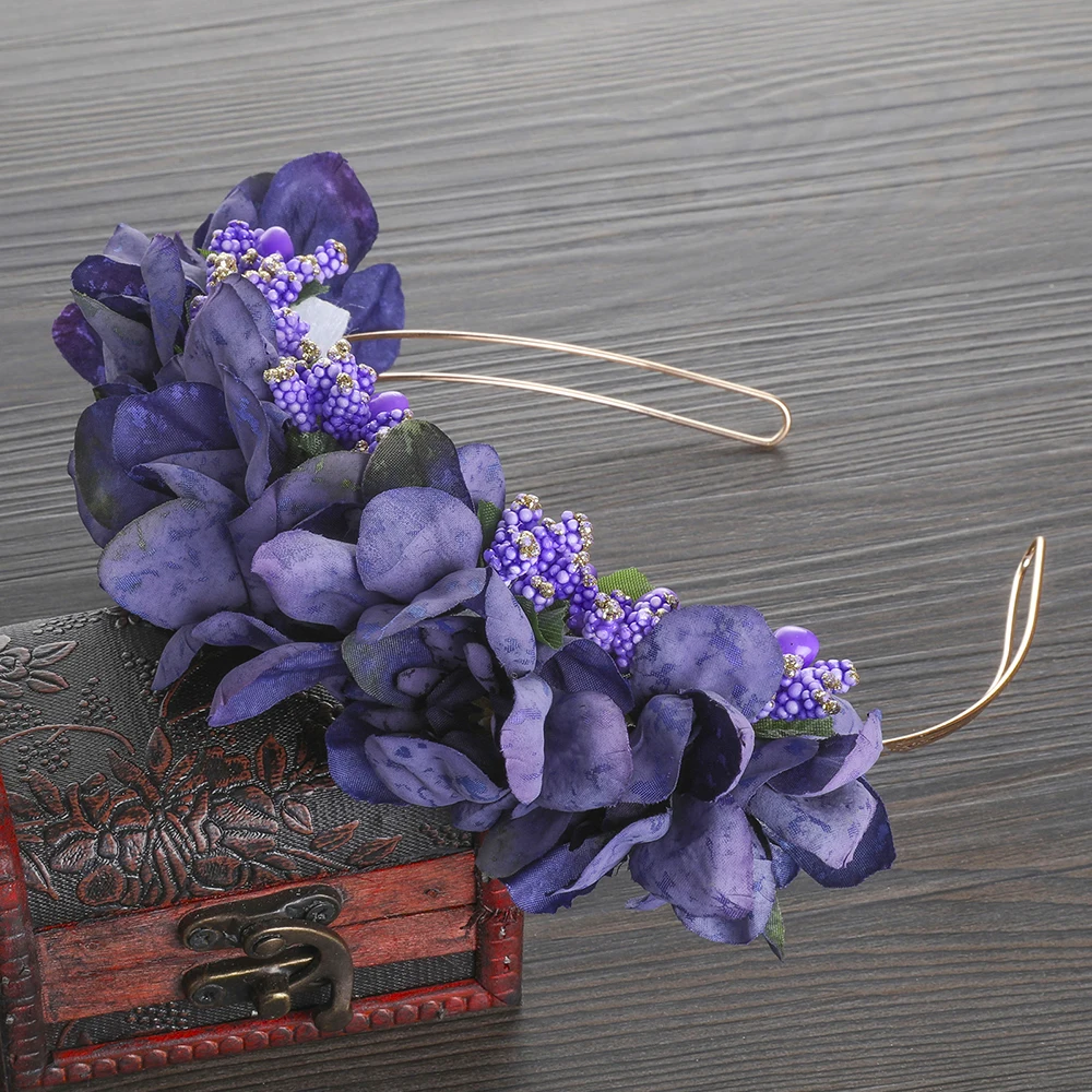 Женский головной убор ручной работы повязка на голову с цветами из натурального