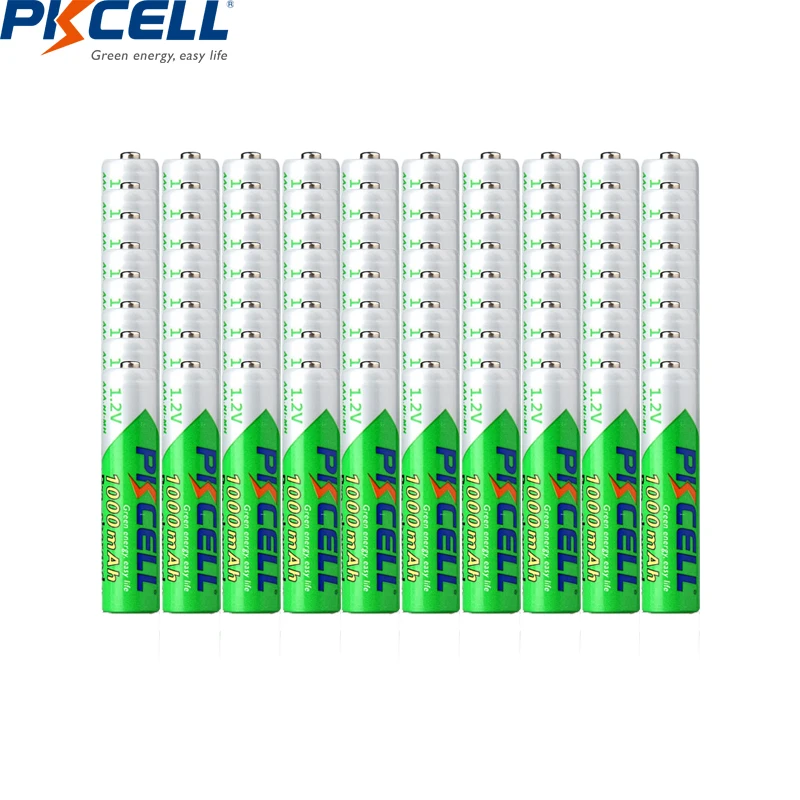 

80PCPKCELL 1.2V NI-MH AAA Rechargeable battery AAA 1000mah low self discharging battery aaa nimh batteries