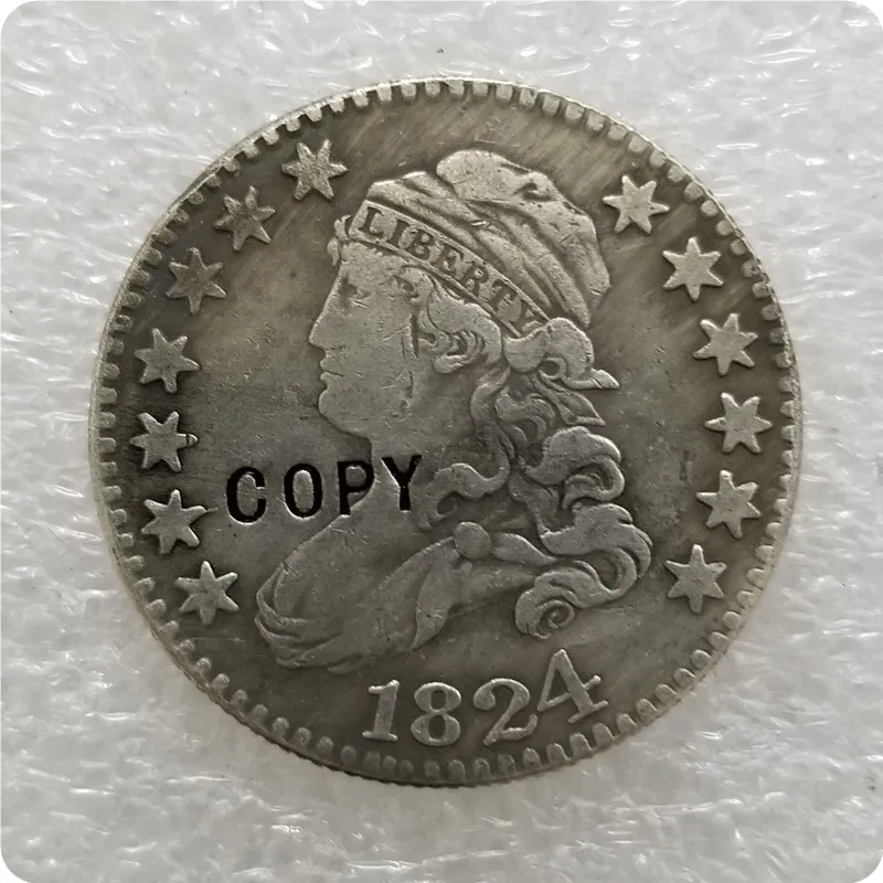 Американская Кепка 1815-1828 кепка с грудью 25 центов свободы четверть девизом копия