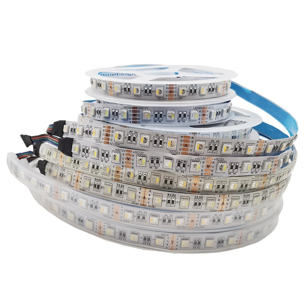 12V 24V SMD5050 RGBW RGBWW LED Strip RGB White Warm 4 Color in 1 Chip 60 LED/M IP20 IP65 IP67 Waterproof Tape | Освещение