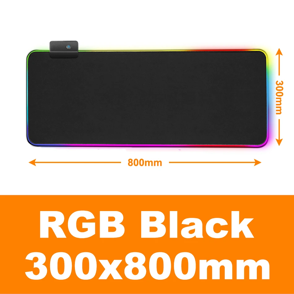 IMice RGB коврик для мыши большой коврик для мыши XL компьютерная коврик для мыши игровой коврик для мыши Коврик для мыши Настольный коврик USB игровая клавиатура Коврик - Цвет: RGB Black 300x800