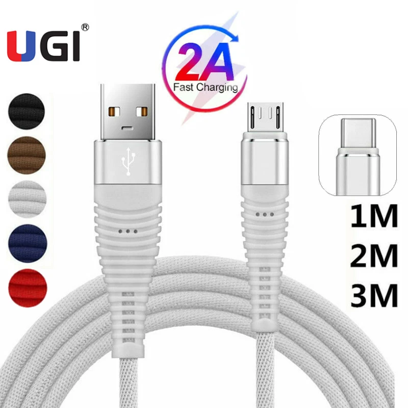Кабель UGI для быстрой зарядки и передачи данных с нейлоновой оплеткой кабель