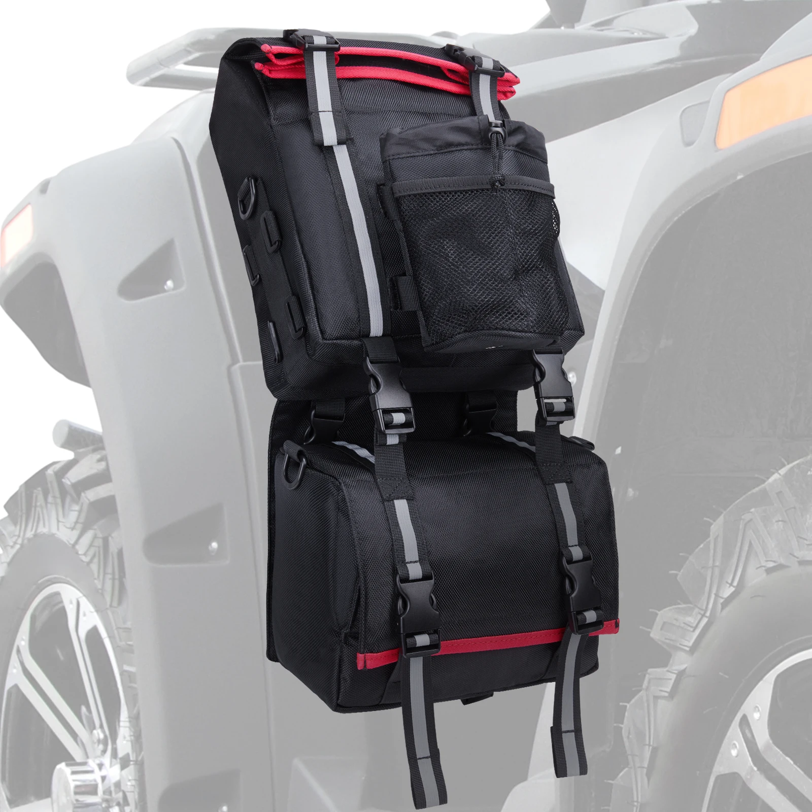 

ATV Rear Fender Storage Bag Water Holder For Polaris Sportsman 800 1000 For Can-Am For Yamaha Raptor 700 banshee 350 Snowmobile