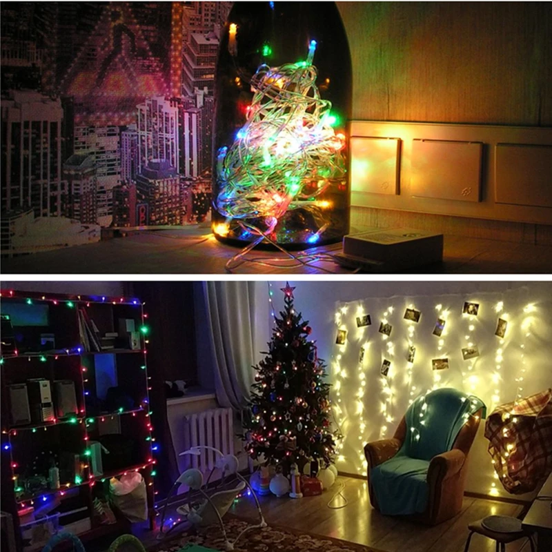 20LEDs 2 Battery Operated LED String Lights for Xmas Garland Halloween Party Wedding Decoration Christmas Flasher Fairy