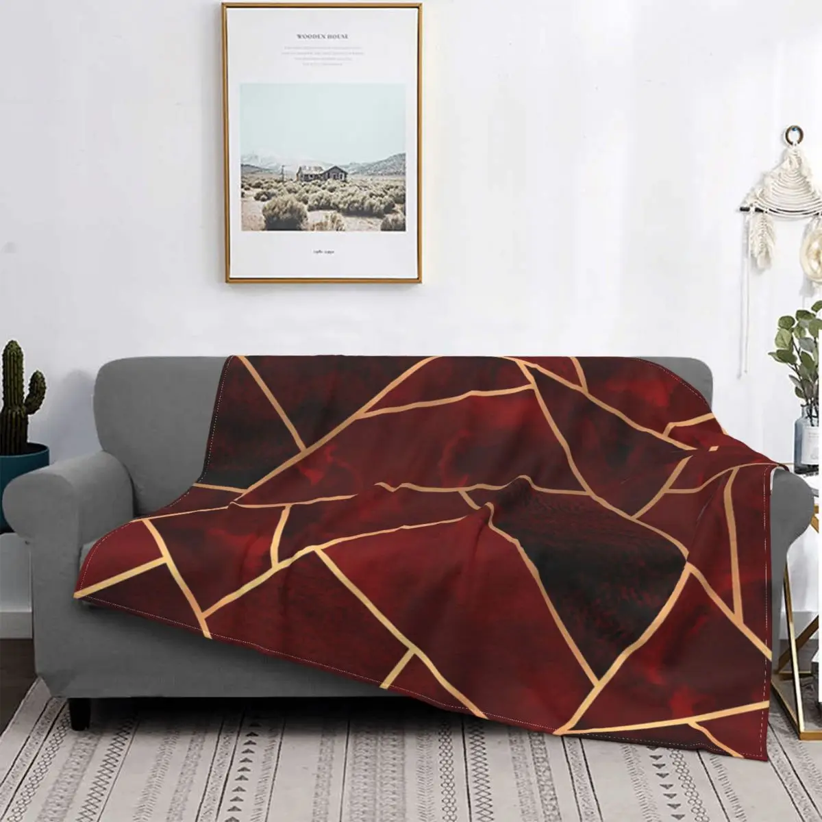 

Manta геометрический цвет красный и Дорадо, кубические куклы, fundas de cama, Sudadera с капюшоном, toalla de playa de lujo