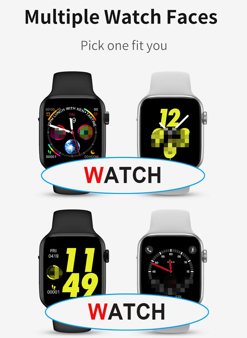 iwo 12 pro lite Series 5 Smart watches Waterproof Sports Smartwatch ECG Heart Rate Monitor Blood Pressure For Women men kids