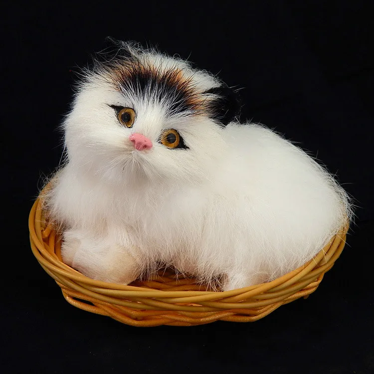 Имитация животных маленькая Лежащая кошка мануальная плюшевая игрушка имитация