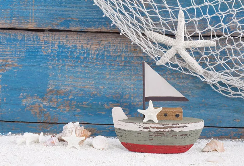 Виниловый фон для студийной фотосъемки с изображением морских винтажных старых