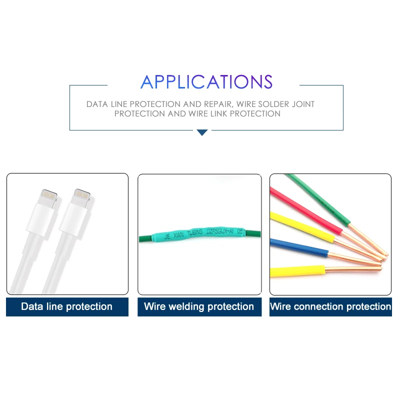 В штучной упаковке терм усадочная трубка комплект сужающаяся Ассорти