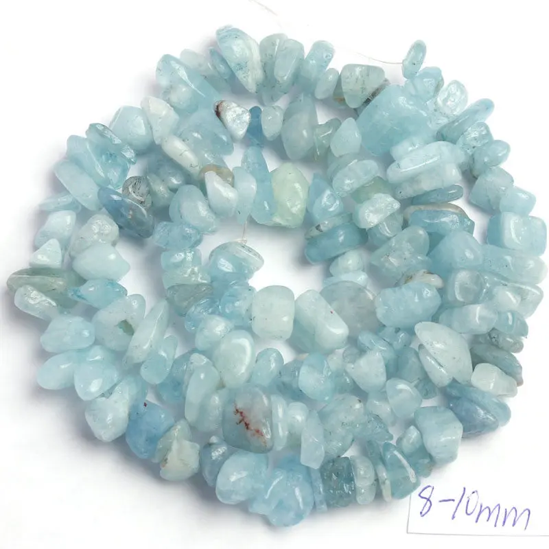 Aquamarine Высокое качество 5-8 мм чип Форма 41 различные материалы натуральный камень DIY драгоценные камни ювелирные изделия свободные бусины 17 дюймов wj69 - Цвет: Aquamarine