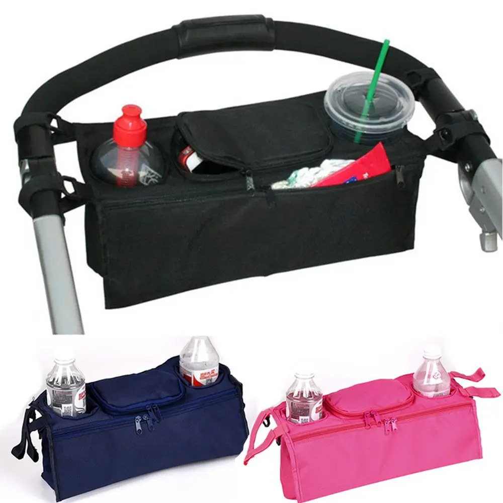 

Подвесная сумка-Органайзер для детской коляски, Аксессуары для бутылки, подгузников, держатель для чашки