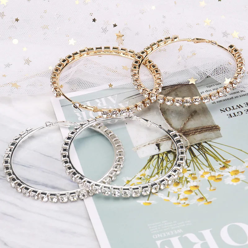 

Роскошные женские большие белые круглые серьги, модные свадебные серьги золотого цвета, изысканные женские серьги с двойным цирконием