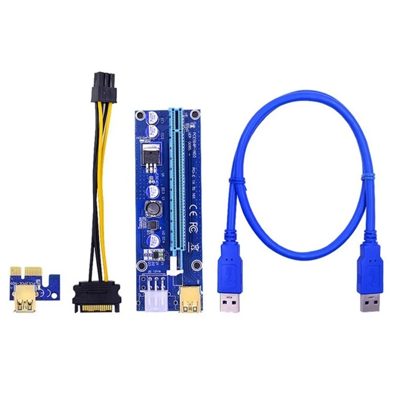 

USB 3,0 Pcie PCI-E Экспресс 1x до 16x Райзер-карта адаптер питания BTC кабель