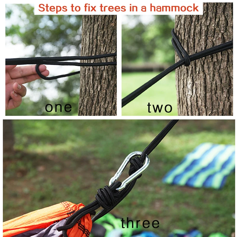 

Ultralight Outdoor Camping Hammock with Hammock Tree Straps Portable Parachute Nylon Hammock for Backpacking Travel 270*140CM