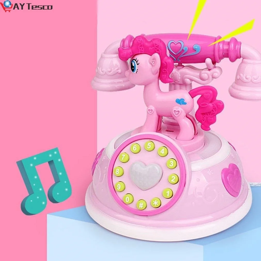 

Retro Children's Phone Toy Phone Early Education Story Machine Baby Phone Emulated Telephone Toys For Children Musical Toys