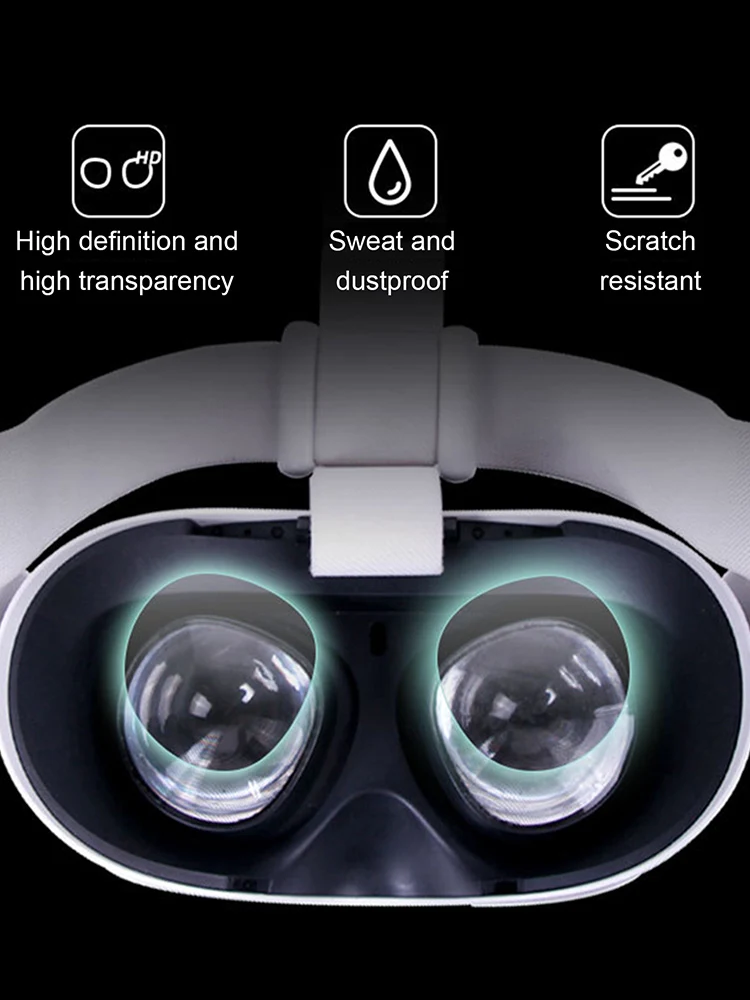 Линзовая защитная пленка для Oculus Quest 2, покрытие из потоустойчивого мягкого TPU, антиблю и антицарапин, легкие аксессуары для очков виртуальной реальности.