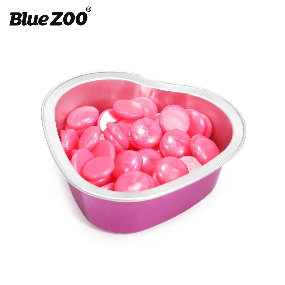 

10pcs Rose Powder Heart-shaped 30g Capacity Aluminum Foil Small Bowl Heart-shaped Aluminum Foil Bowl Supporting Wax Bean Tools