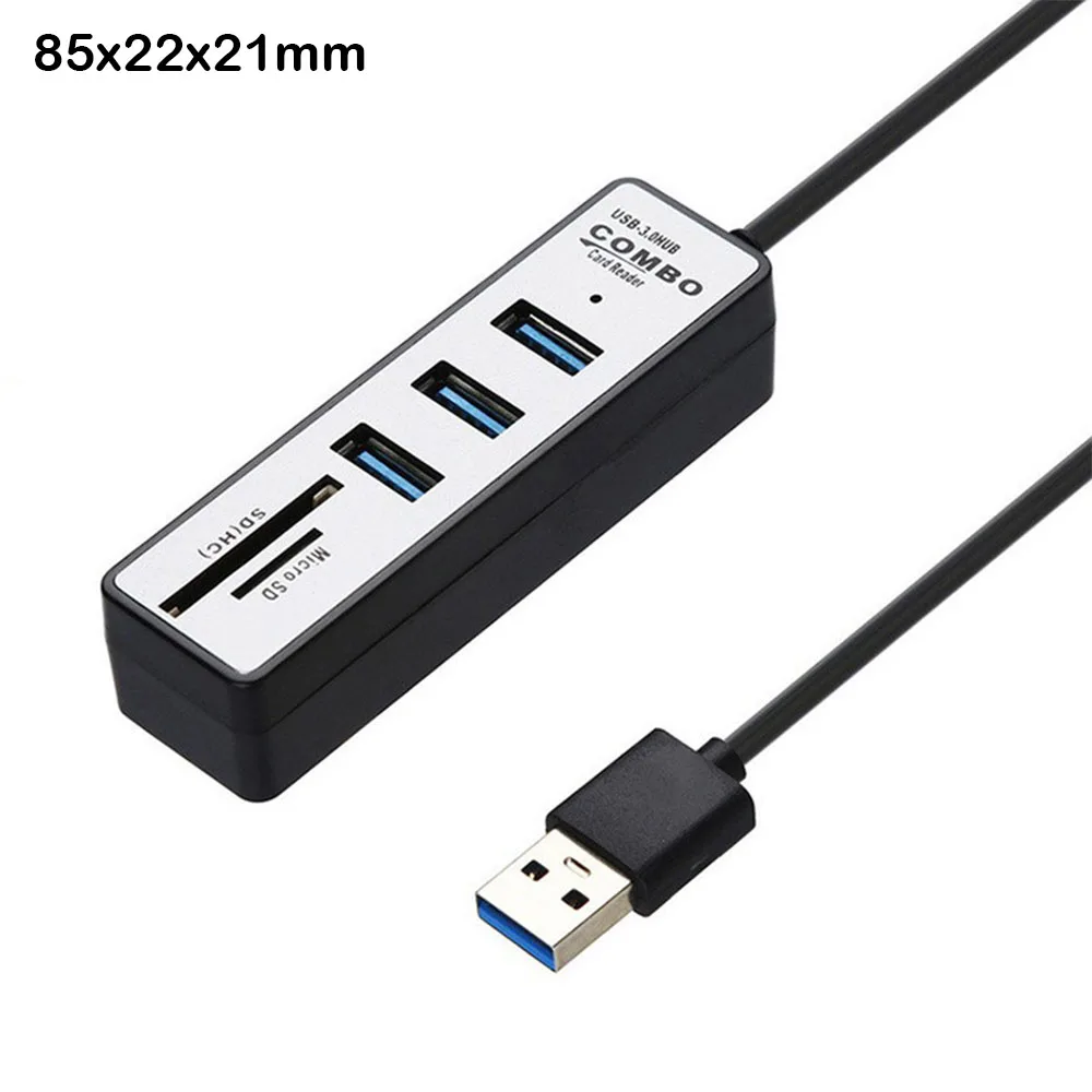 USB 3.0 Black 3 usb-хаб 3,0 мульти высокоскоростной разветвитель 5 Гбит/с TF sd-карта для ПК планшет ноутбук аксессуары для компьютера 1 шт - Цвет: USB 3.0 Black