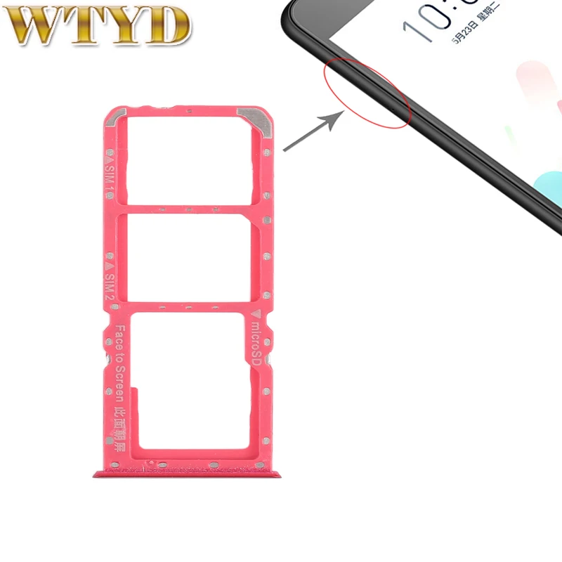 Держатель для карт OPPO 2 слота sim + лоток памяти Micro SD A5/A3s адаптер сменная