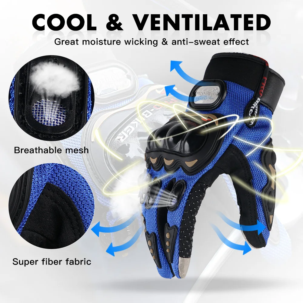 Мотоциклетные Перчатки PRO BIKER с сенсорным экраном защитное снаряжение для