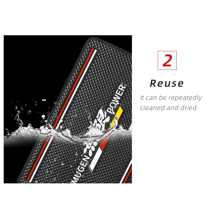 Черный липкий коврик для приборной панели автомобиля нескользящий сотового