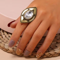 vintage creative crystal gold turtle animal adjustable ring for children mother kids finger female jewelry best gifts