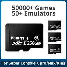 High Speed TF Card Built-in 50000+ Retro Games 64GB 128GB 256GB Memory Card For Super Console X PRO/RG351V/Super Console X Max