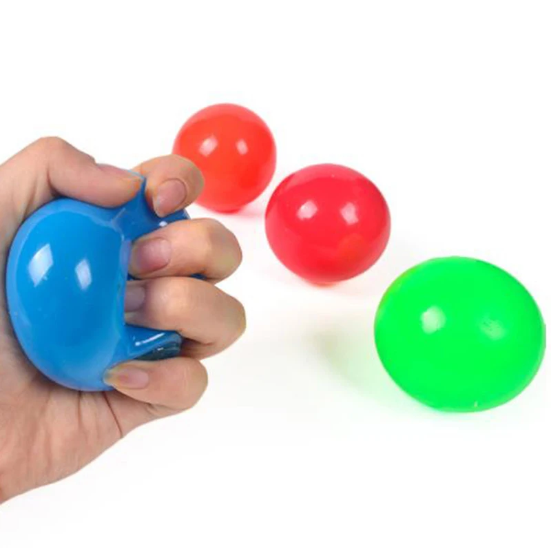 

Stick Wall Ball Stress Relief Toys Sticky Squash Ball Globbles Decompression toy Sticky Target Ball Catch Throw Ball Toys New