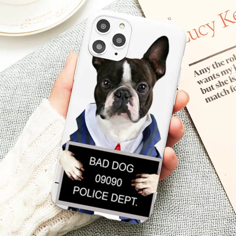 

bad dog1 Phone Case for iphone 11 Pro Max X XS Max XR Candy Color Soft Cover For iPhone 7 8 6 6S Plus Funda Cases