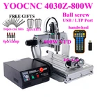 Ручное управление 4030 800 Вт маршрутизатор CNC VFD 3 4-осевой деревянный фрезерный станок PCB гравер Mach3
