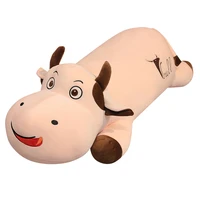 hot 60cm 120cm large size cute cows stuffed with plush toy fabrics are comfortable and soft for children as a birthday present
