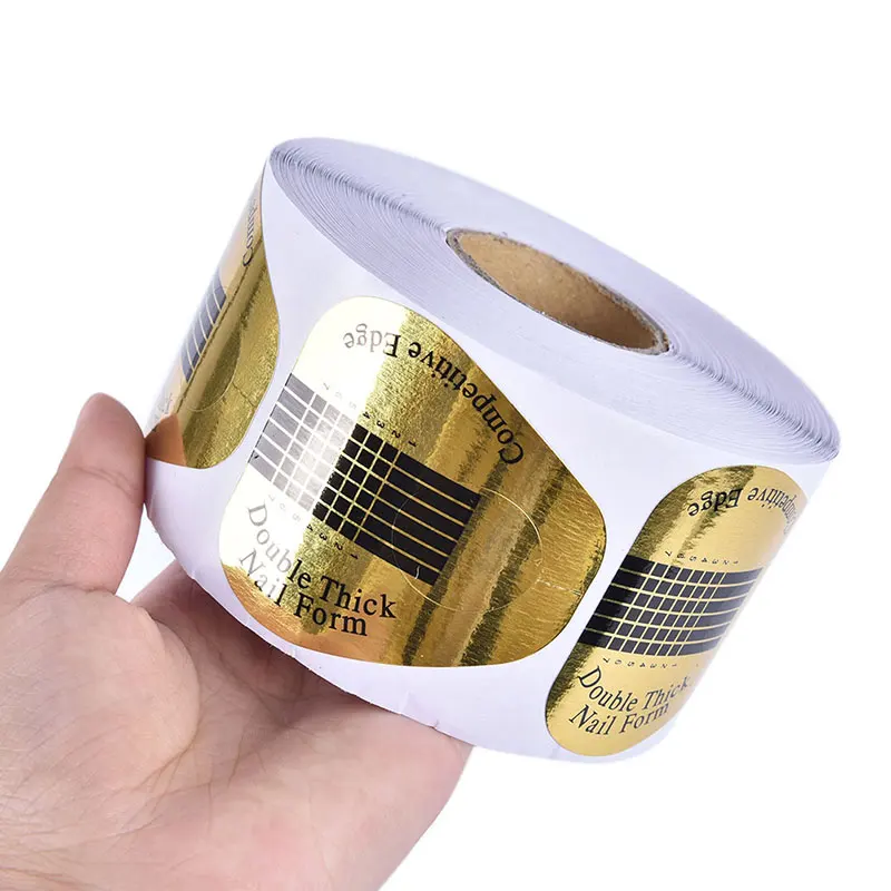 

1 Roll Golden Nail Art Tips Extension Forms Guide U Horseshoe Shaped Acrylic UV Gel DIY Nail Tool For Manicure