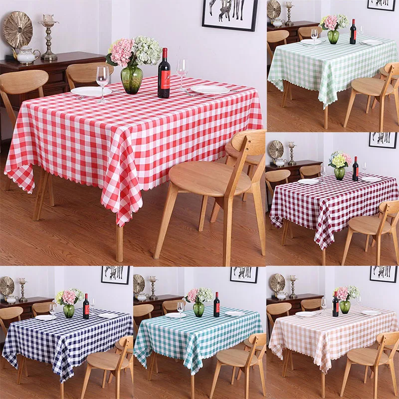 

Tablecloth Rectangular Coffee Dinning Table for Living Room Plaid Decor Aesthetic Waterproof Wedding Table Cloth manteles de mes