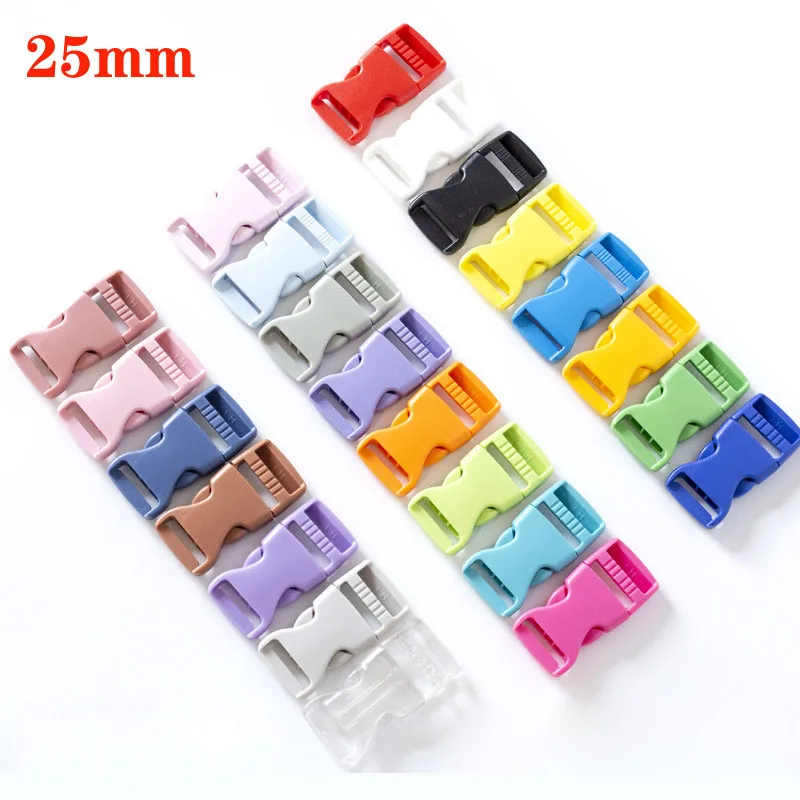 

100/50/20Pcs 25mm 1" Plastic Slide Release Buckle Webbing Detach Buckles For Bracelet Dog Collar Backpack Strap Outdoor Camp