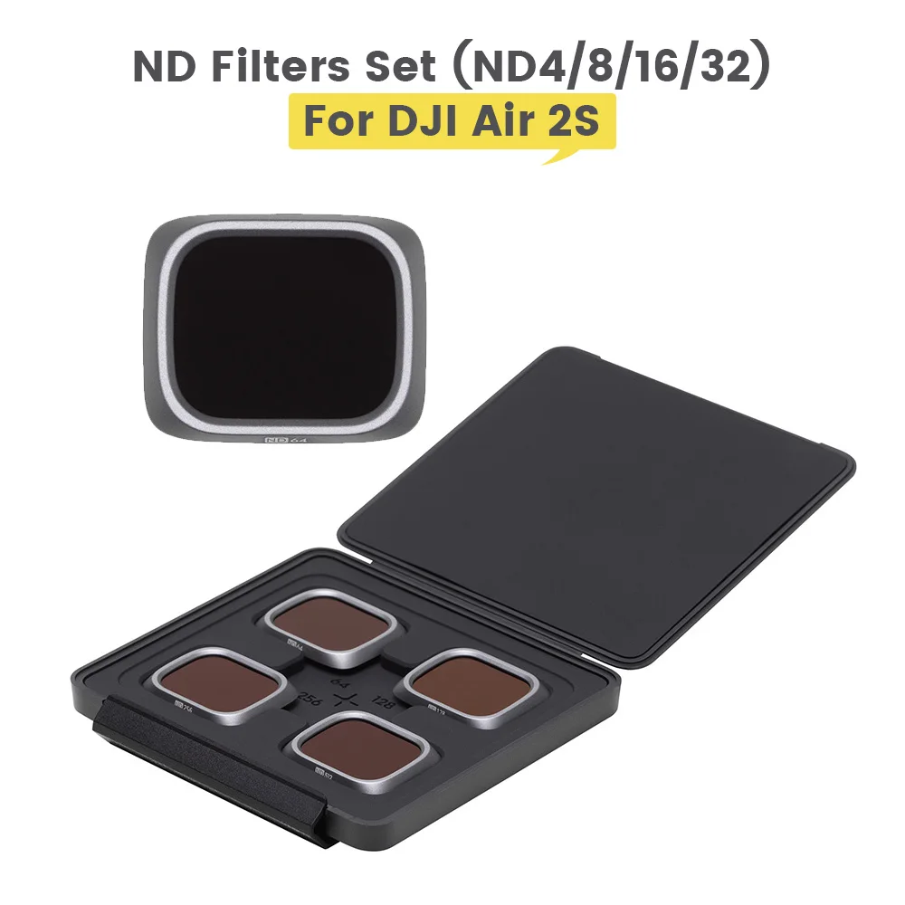 

Оригинальный Комплект фильтров для DJI Air 2S ND ND4 8 16 32/ND 64 128 256 512 фильтры для объектива камеры DJI Mavic Air 2S Аксессуары для дрона