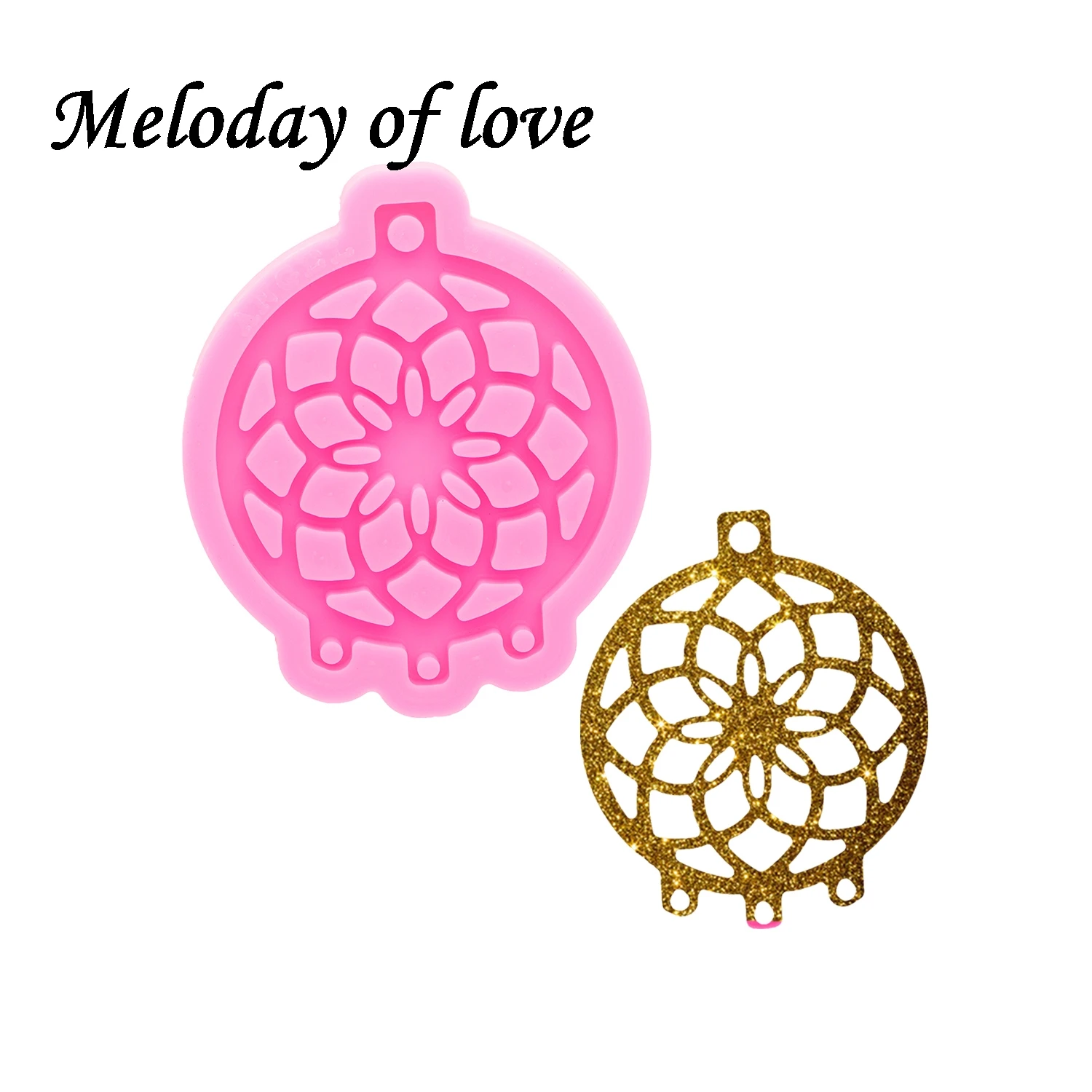 Глянцевая форма для брелока из силиконовой смолы формы литья эпоксидные