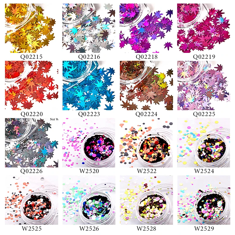 

1 Box Color Nail Glitter Pigment Powder Classic Stars Nail Embellishment Patch Makeup Accessories For Manicure Decorations