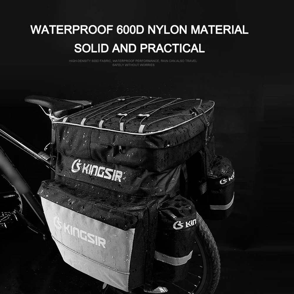 

Bicycle Bags Bike Bag 45L Large Capacity Waterproof Cycling Bag Mountain Bike Saddle Rack Trunk Bags Luggage Carrier Bike Bag