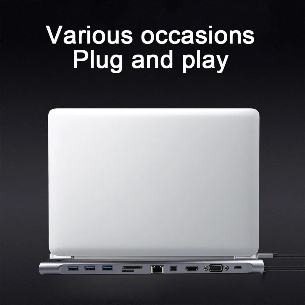 Type c концентратор HDMI адаптер USB type к 4K VGA 11 в 1 с DP|USB-хабы| |