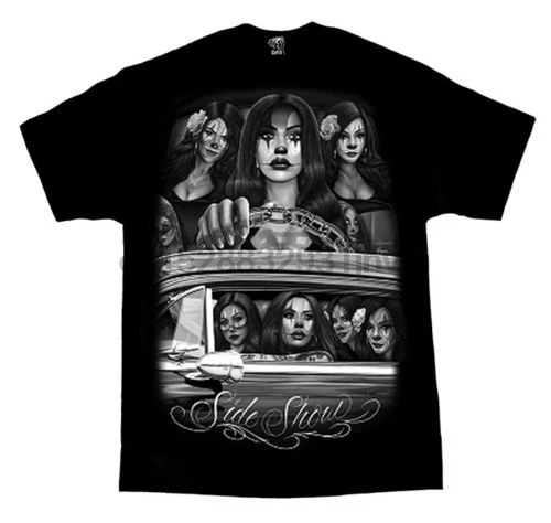 

DGA David Gonzalez Art Side Show Clown Circus Chicano Low Rider Cruisin T Shirt