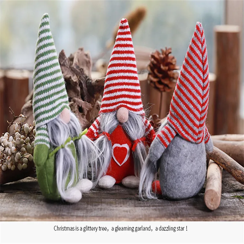 Счастливого Рождества, Шведский Санта-гном, плюшевые куклы, орнамент, игрушечные эльфы ручной работы, вечерние украшения для дома, подарок для детей