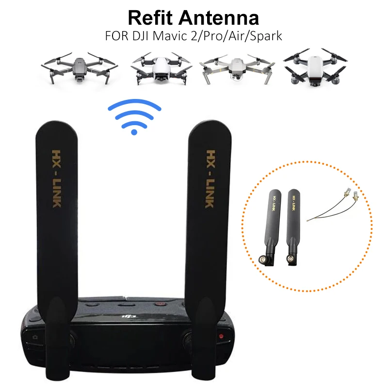 Антенна для DJI Mavic Air/ 2 Pro/ Spark/Mavic Mini 5000M Усилитель сигнала всенаправленный