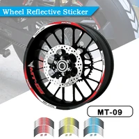 strips motorcycle wheel tire stickers car reflective rim tape motorbike bicycle auto decals for yamaha mt09tracer fj09
