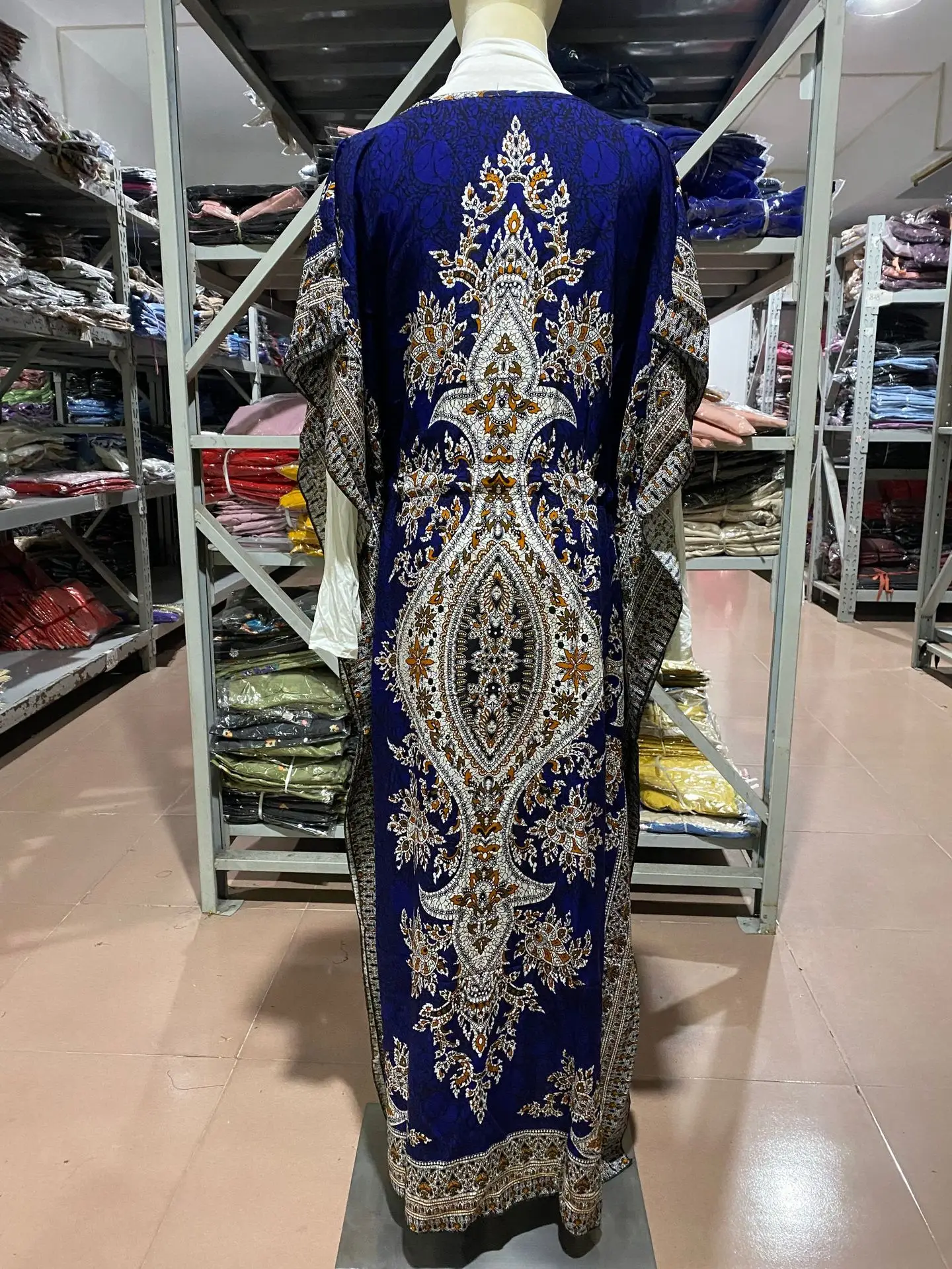 

Muslim Print Abaya Kimono Bat Sleeve Hijab Dress Arabic African Women Pakistan Caftan Marocain Kaftan Qatar Islamic Clothing