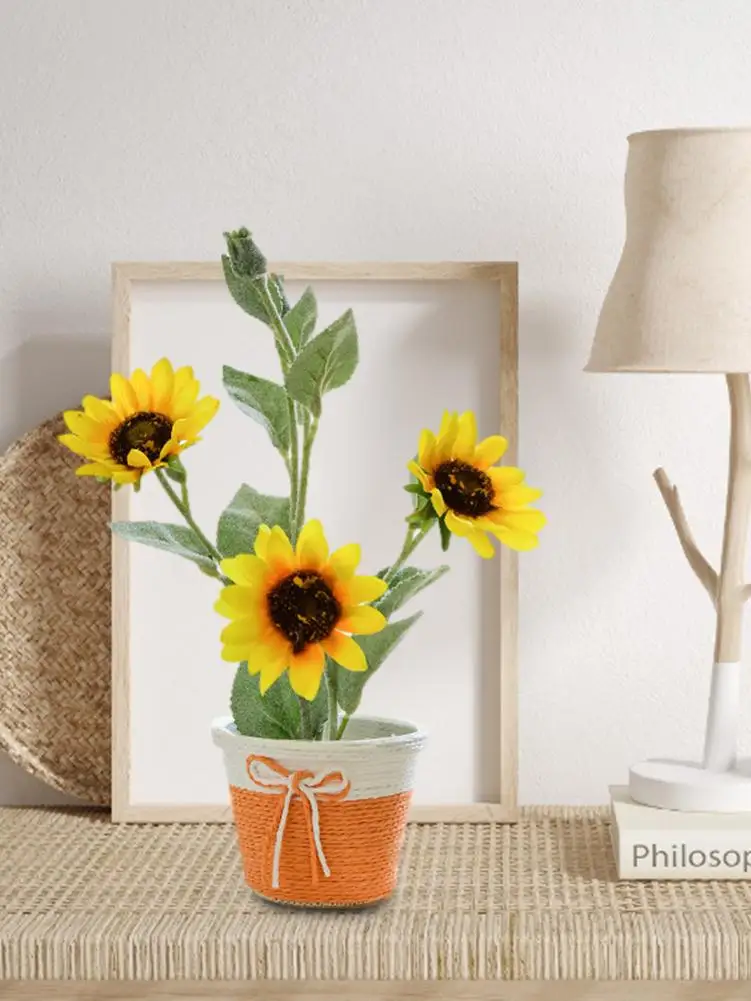 Подсолнухи своими руками искусственное растение искусственный цветок материал