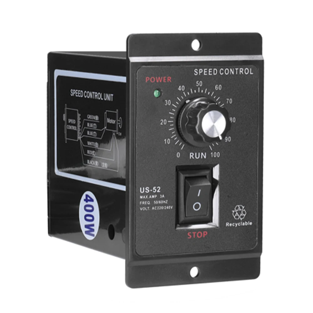 

400W AC Motor Speed Controller Speed Pinpoint Regulator Forward And Backward AC 220V 50HzMini Motor Speed Control Unit