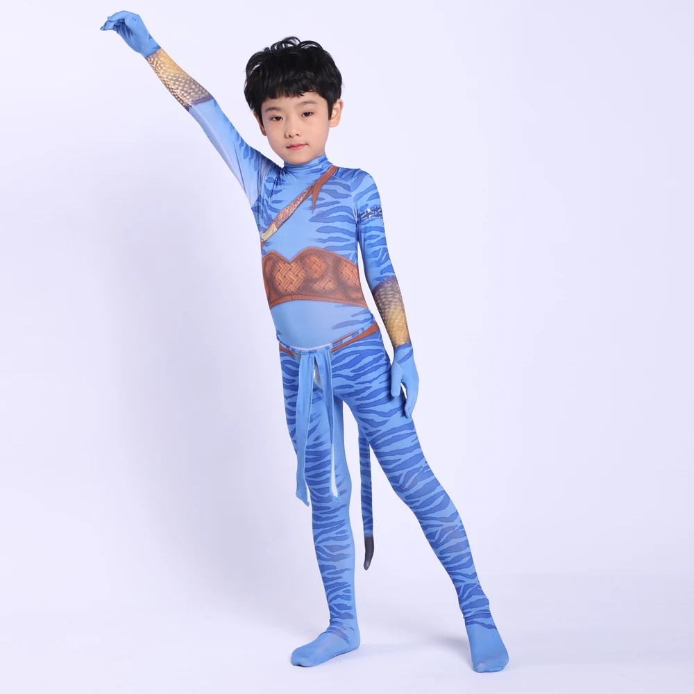 2019 Аватар 2 Косплей Костюм для взрослых и детей Zentai Боди Комбинезоны с героями