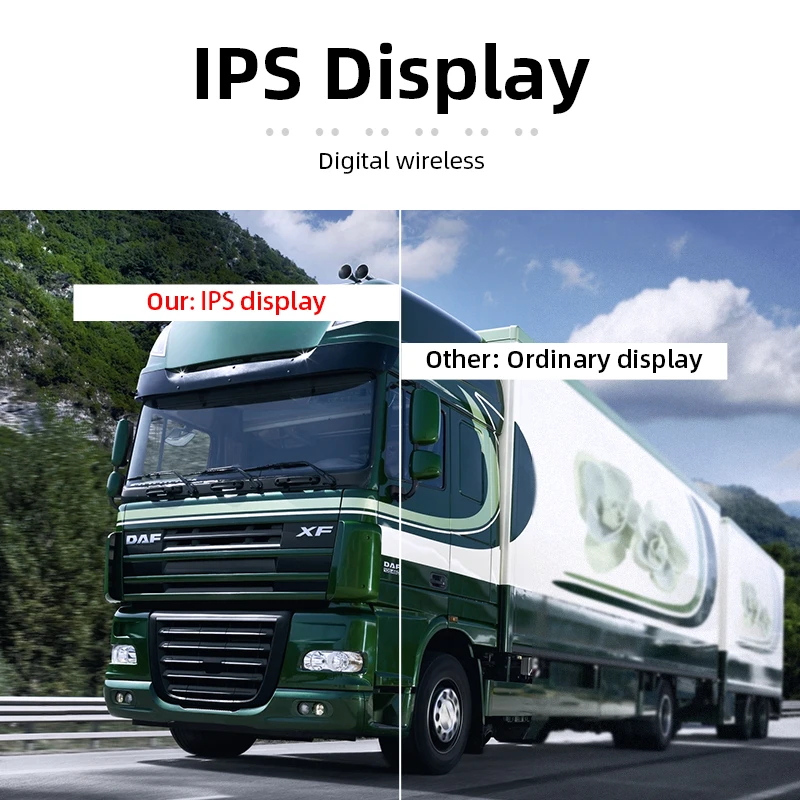 저렴한 Jansite 7 인치 자동차 DVR 대시 카메라 레코더 720P IPS 대시 캠 무선 루프 녹음 등록 12-24V 방수 백업 카메라