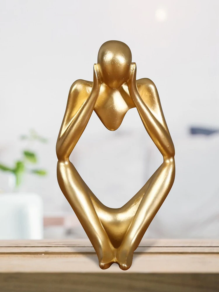 

Nordic Abstract Thinker Statue Resin Figurine Office Home Decoration Desktop Decor Handmade Crafts Sculpture Modern Art